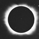 An image of a solar eclipse over Shelbyville, Kentucky in 1869.